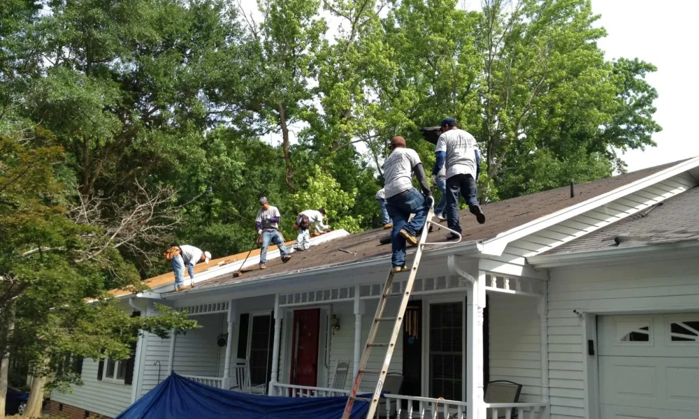 roof replacement contractor installing new shingles in Palm Beach and Broward Counties Florida