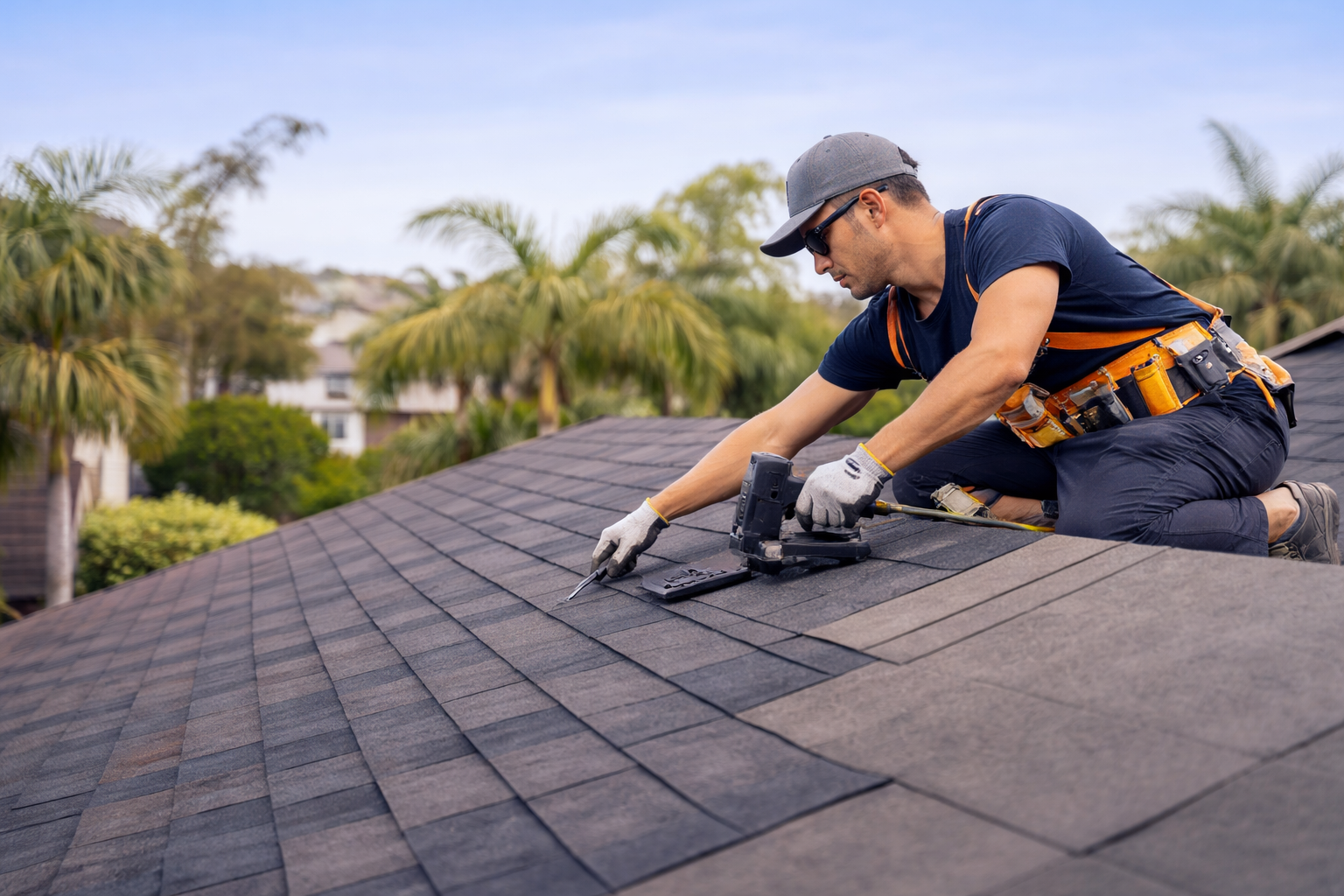 roof replacement contractor installing a new roof in Palm Beach and Broward Counties