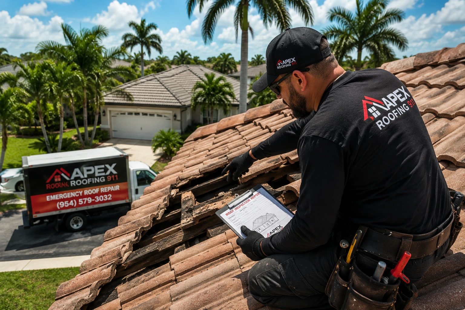 Urgent roof repair service in Sunrise Broward County